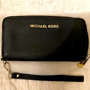 Michael Kors- leather wallet- black